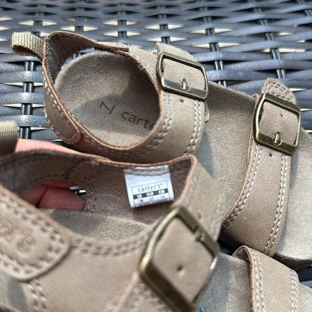 Carter's Tan Kids Sandals with Buckle Straps